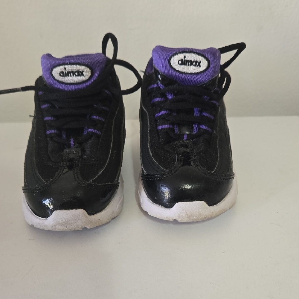 Kids Black and Purple Sneakers